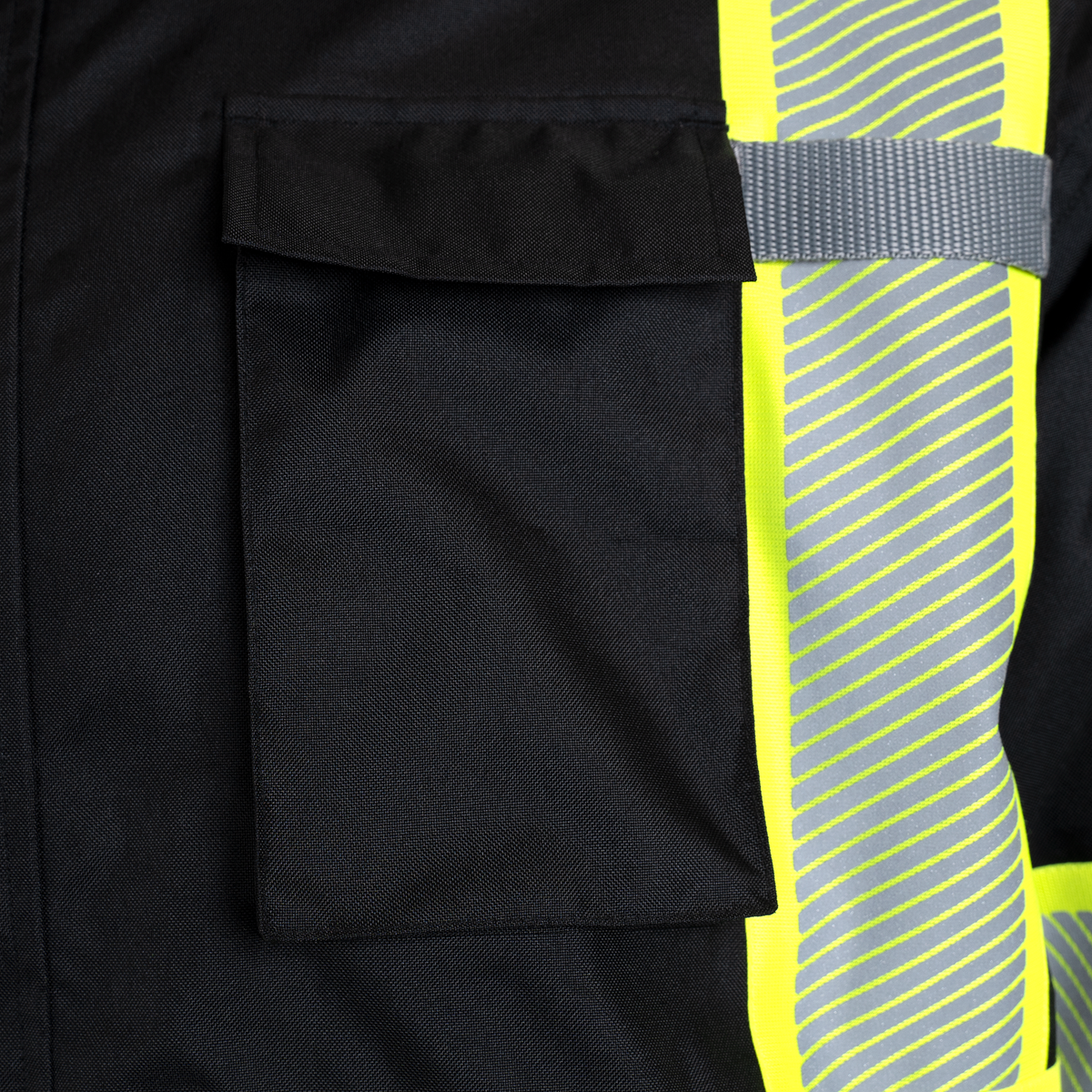 Jorestech Hi-Vis Safety Jacket with Heat-Transfer Reflective Tapes and Removable Hood