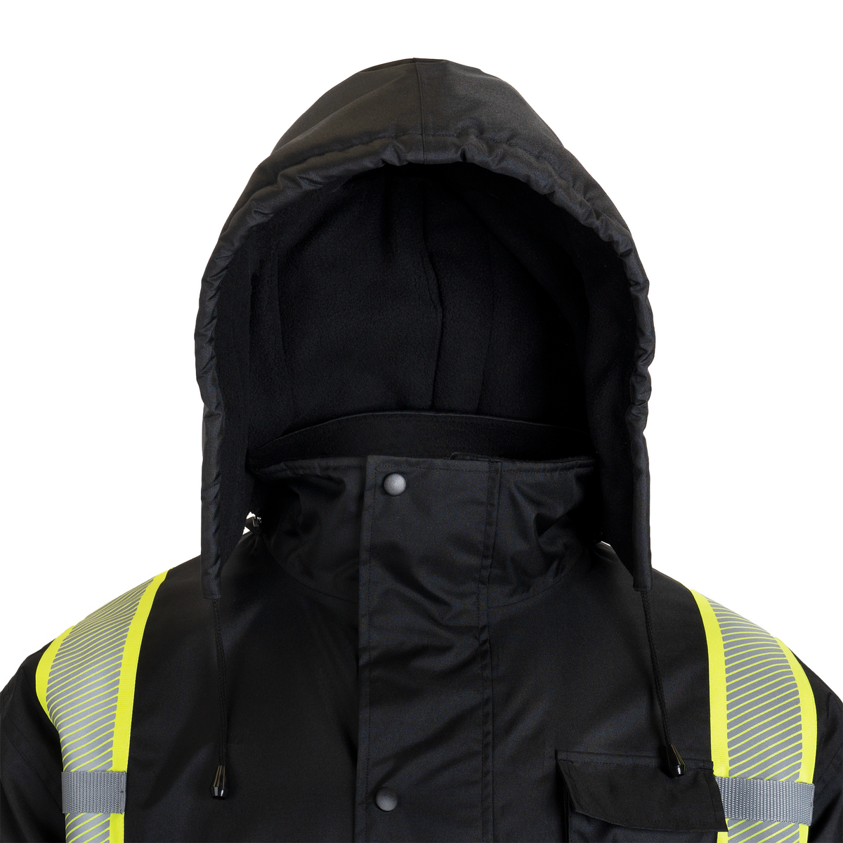 Jorestech Hi-Vis Safety Jacket with Heat-Transfer Reflective Tapes and Removable Hood
