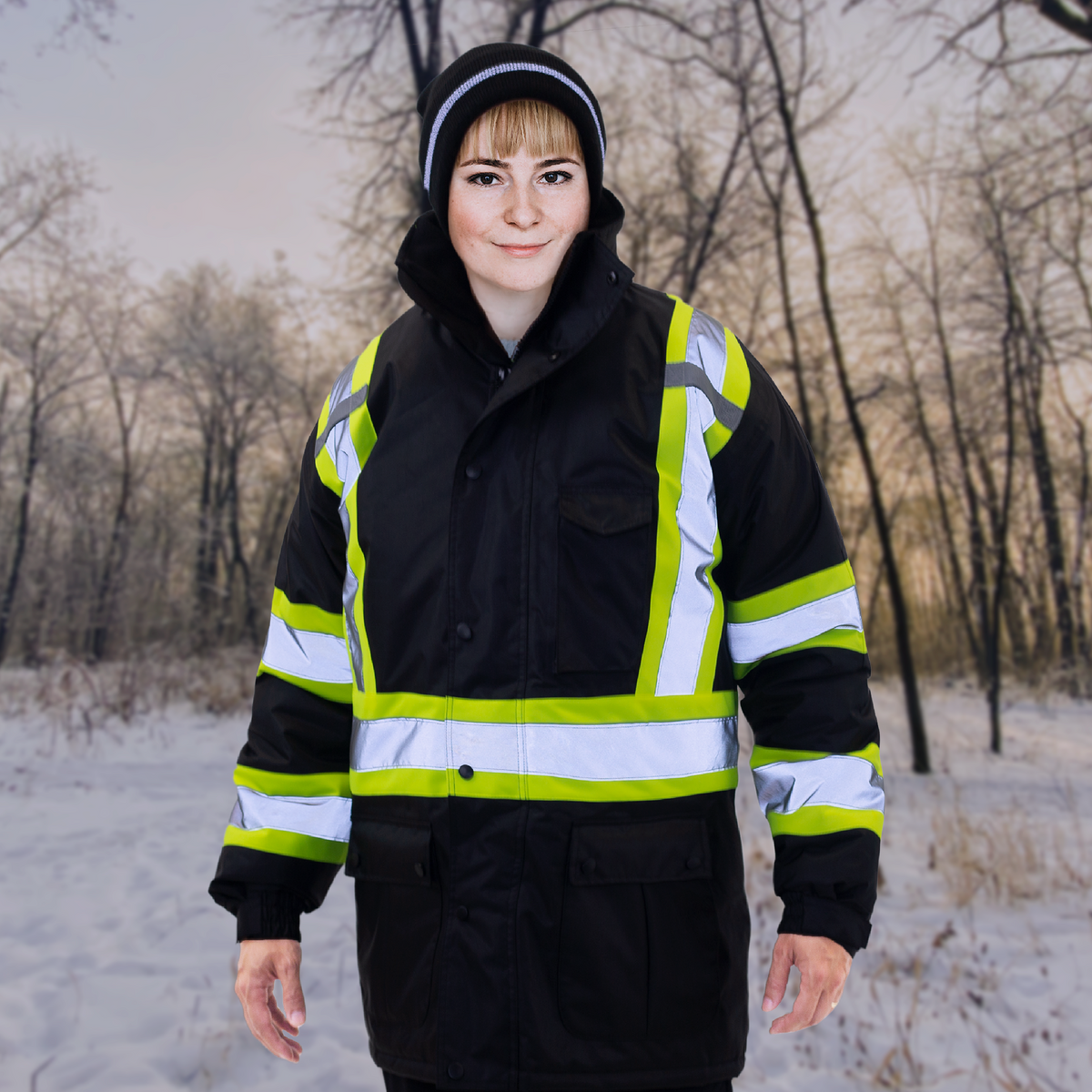 Jorestech Hi-Vis Two-Tone Safety Jacket with Reflective Stripes