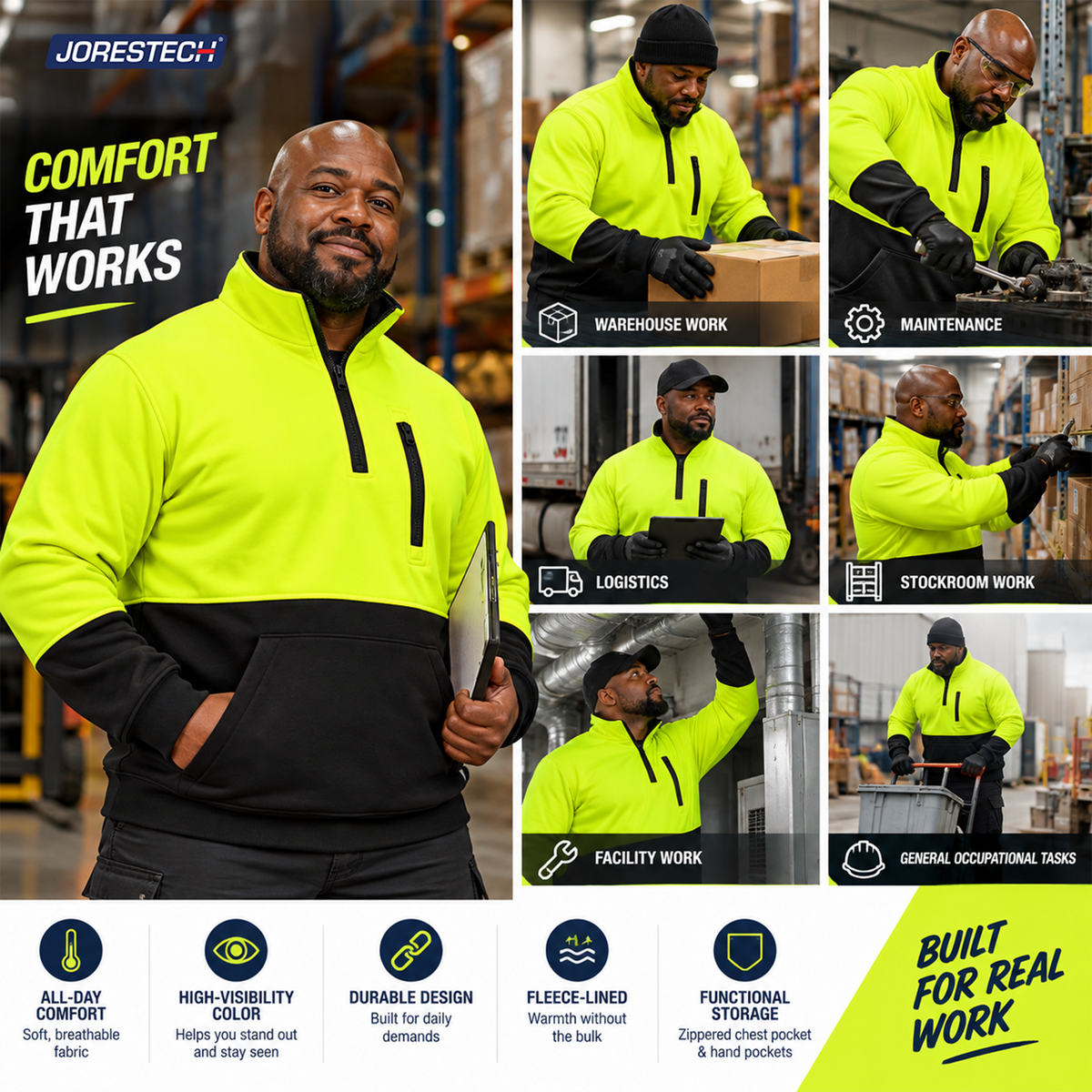 Jorestech Hi-Vis Safety Sweater