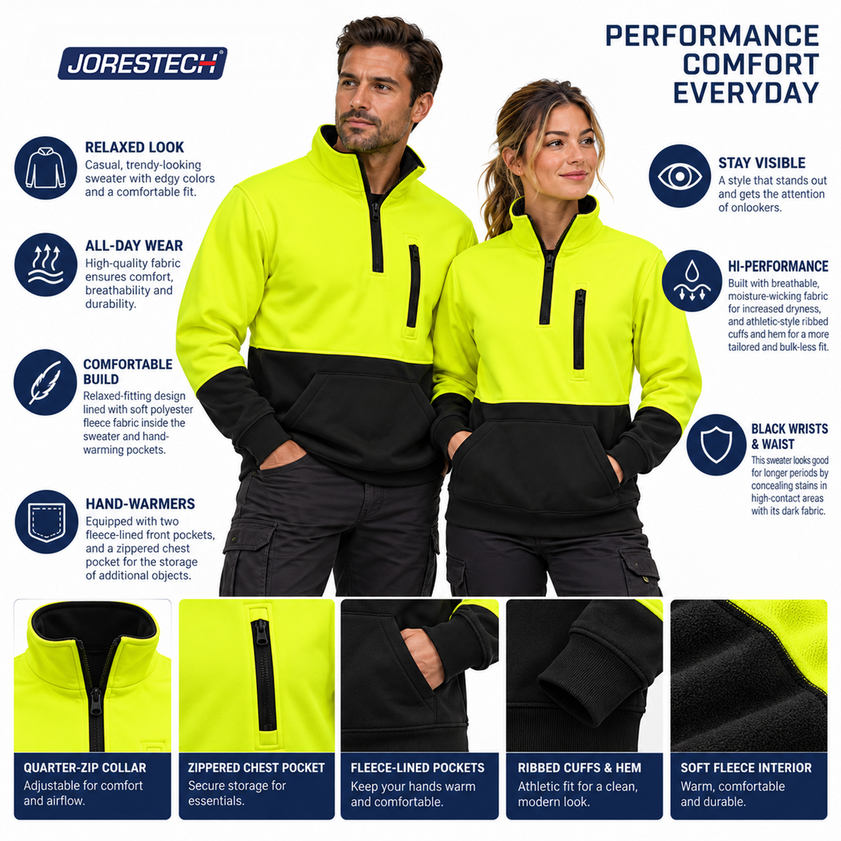 Jorestech Hi-Vis Safety Sweater