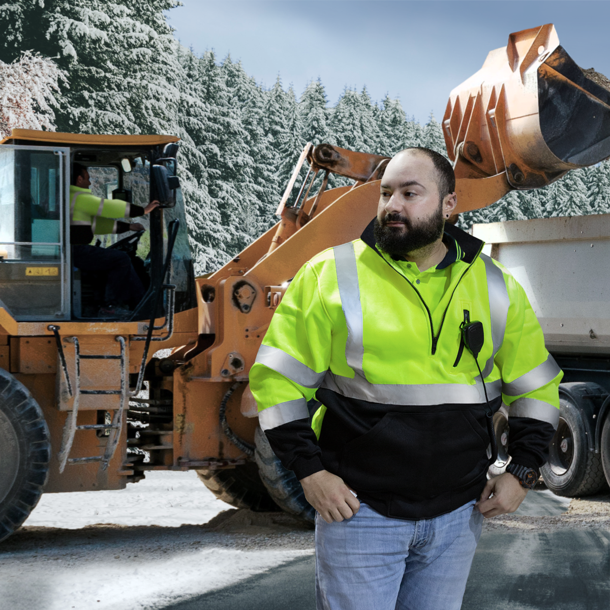 Jorestech Hi-Vis Safety Sweater with Reflective Stripes