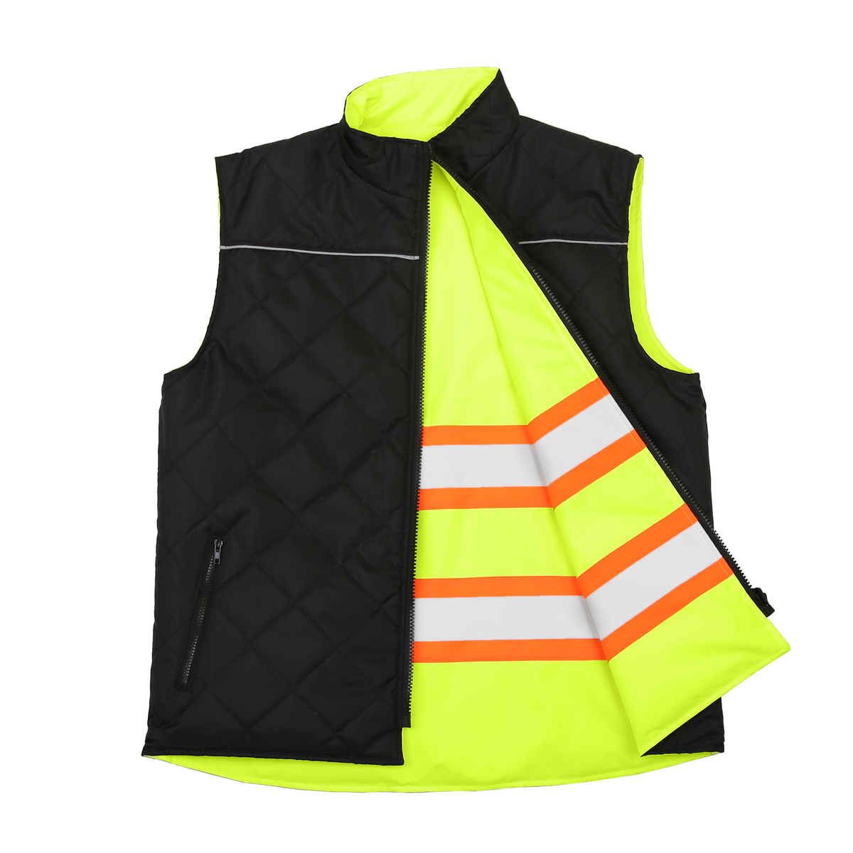 Jorestech Hi-Vis Two-Tone Reversible Insulated Safety Vest with Reflective Strips