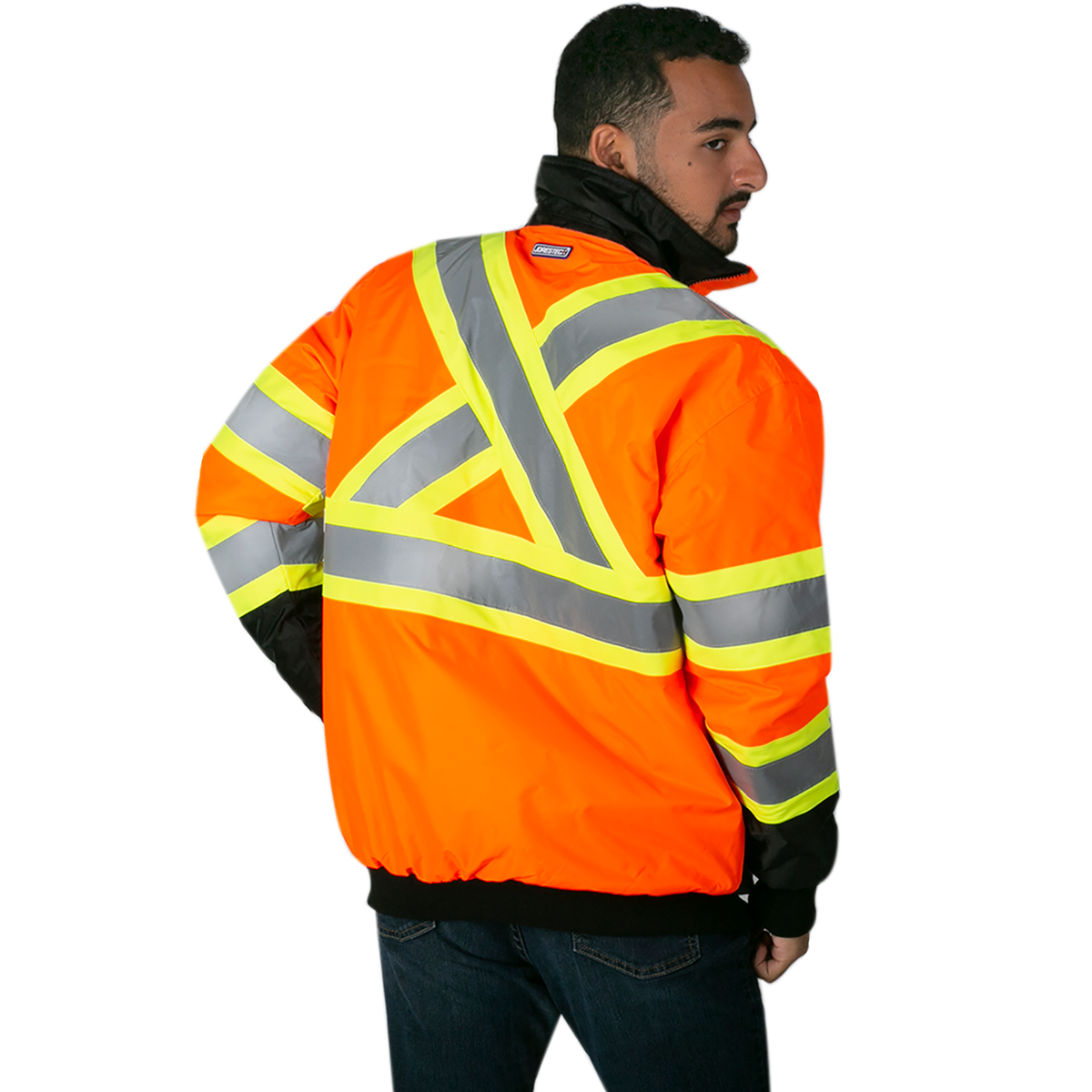 Jorestech Hi-Vis X-Back Two-Tone Safety Bomber Jacket with Reflective Stripes