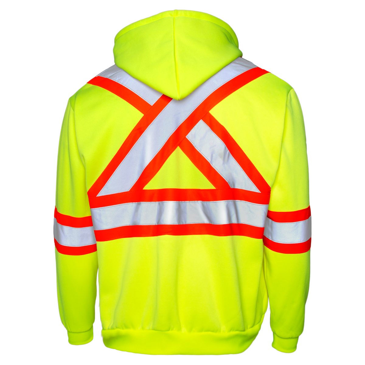 Jorestech Hi-Vis X-Back Two-Tone Safety Hooded Sweatshirt with Reflective Stripes