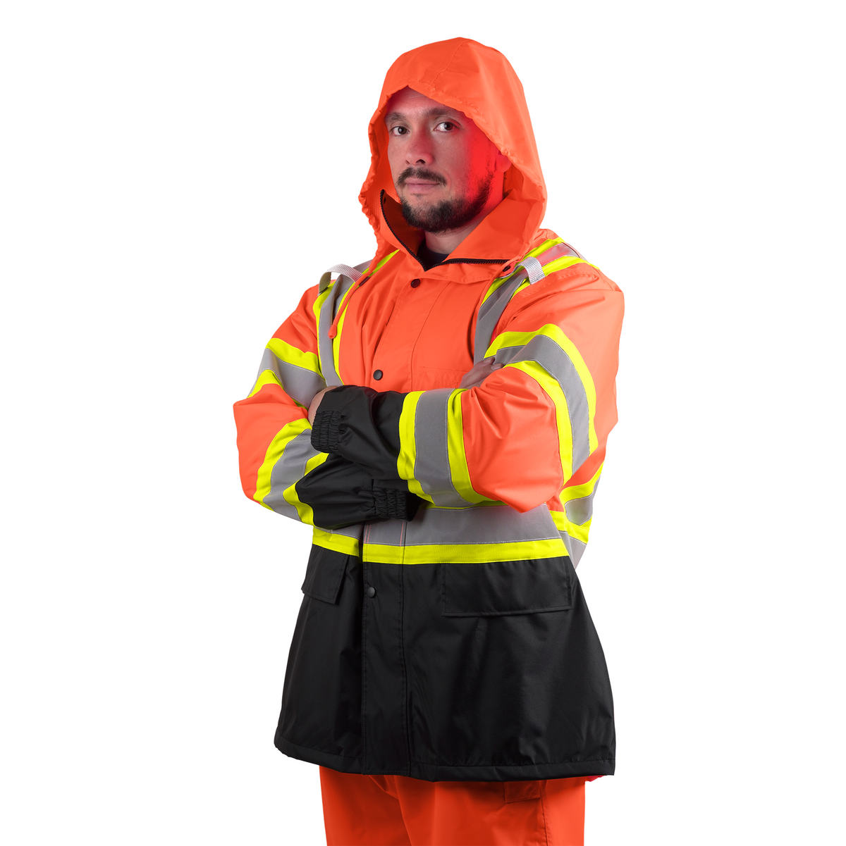 Jorestech Hi-Vis Two Tone Rain Set with X Reflective Strips On Back