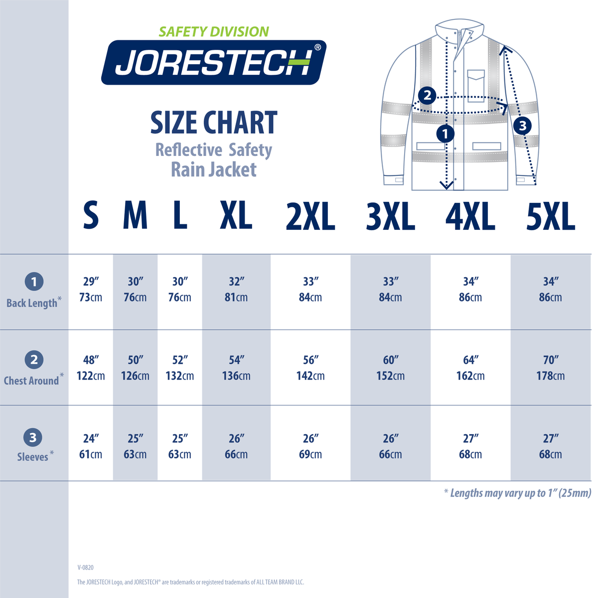 Jorestech Hi-Vis Two-Tone Safety Rain Jacket With X Reflective Stripes