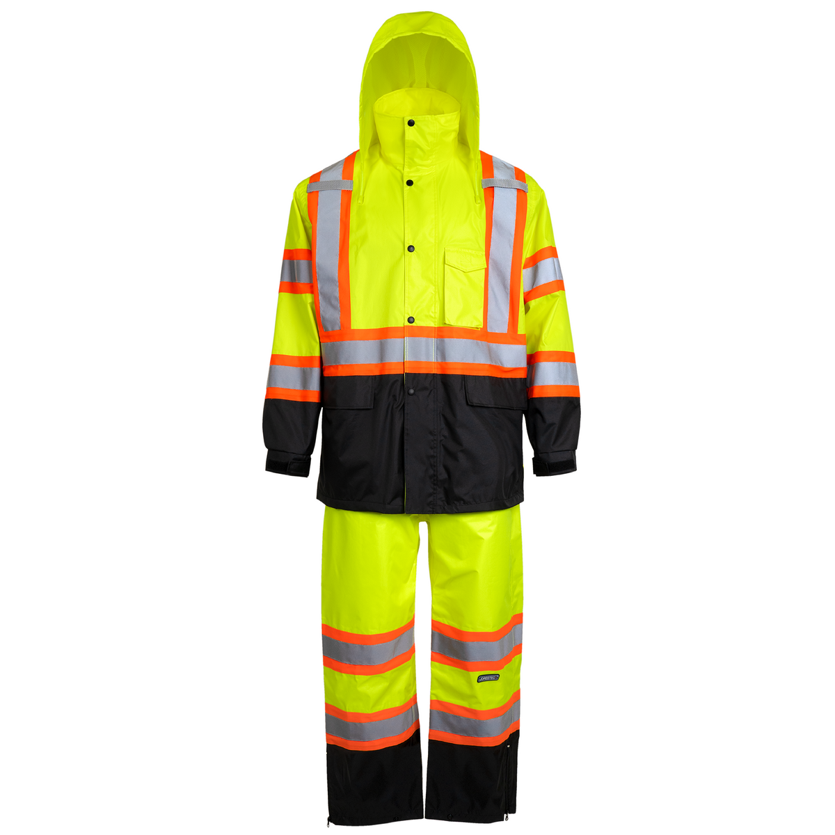 Jorestech Hi-Vis Two Tone Rain Set with X Reflective Strips On Back