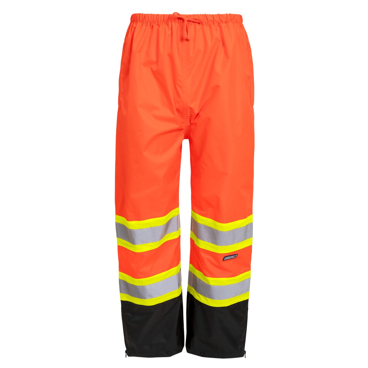 Jorestech Hi-Vis Two-Tone Orange/Black Rain Pants with Reflective Strips