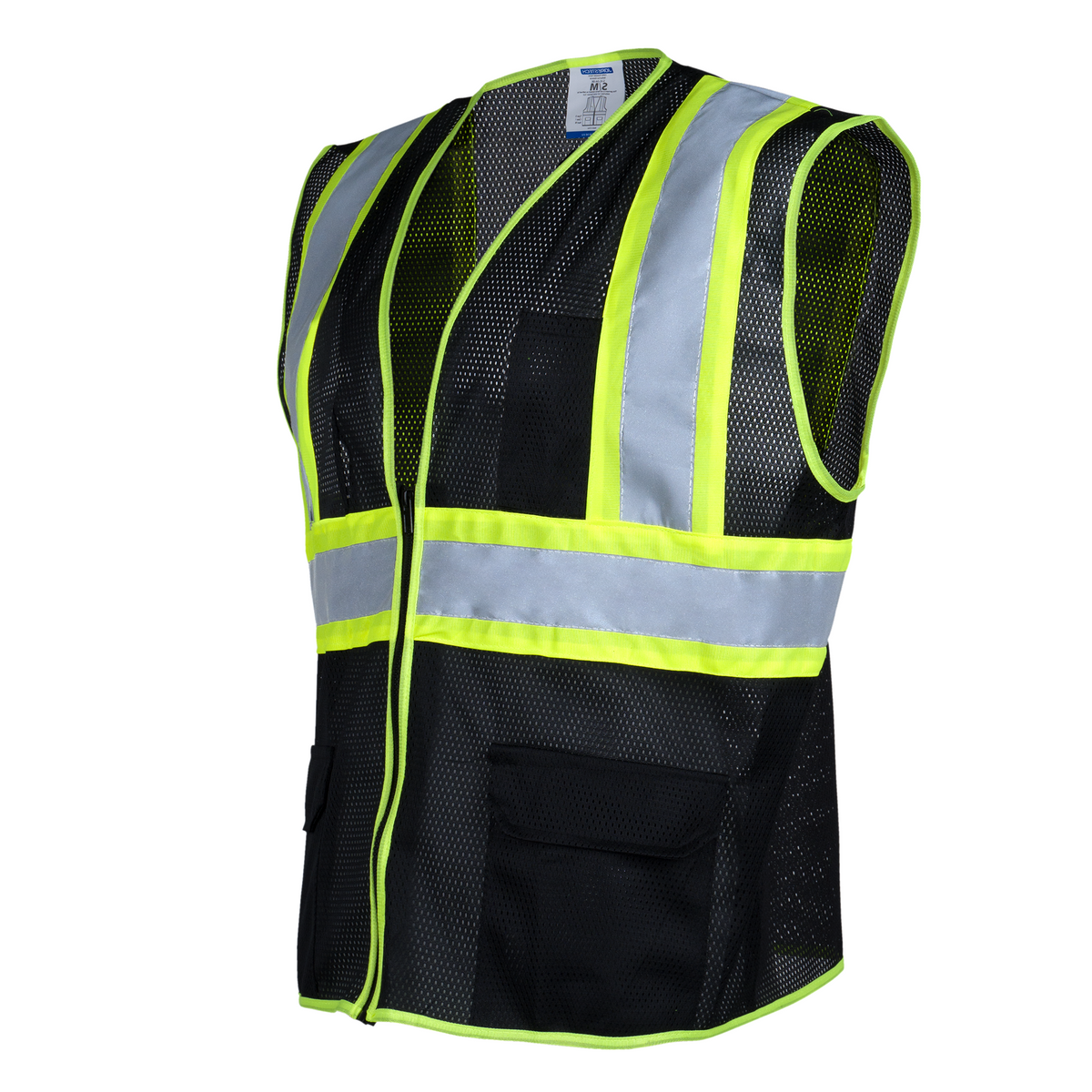 Jorestech Hi-Vis Two-Toned Mesh Safety Vest with 2” Reflective Strips and Pockets
