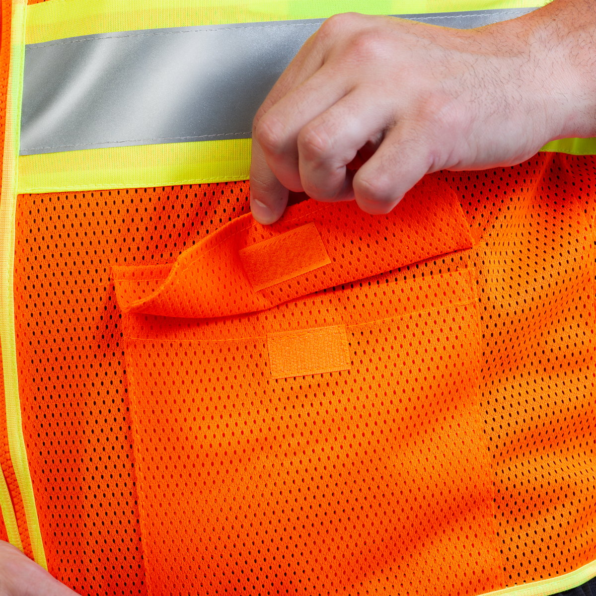 Jorestech Hi-Vis Two-Toned Mesh Safety Vest with 2” Reflective Strips and Pockets