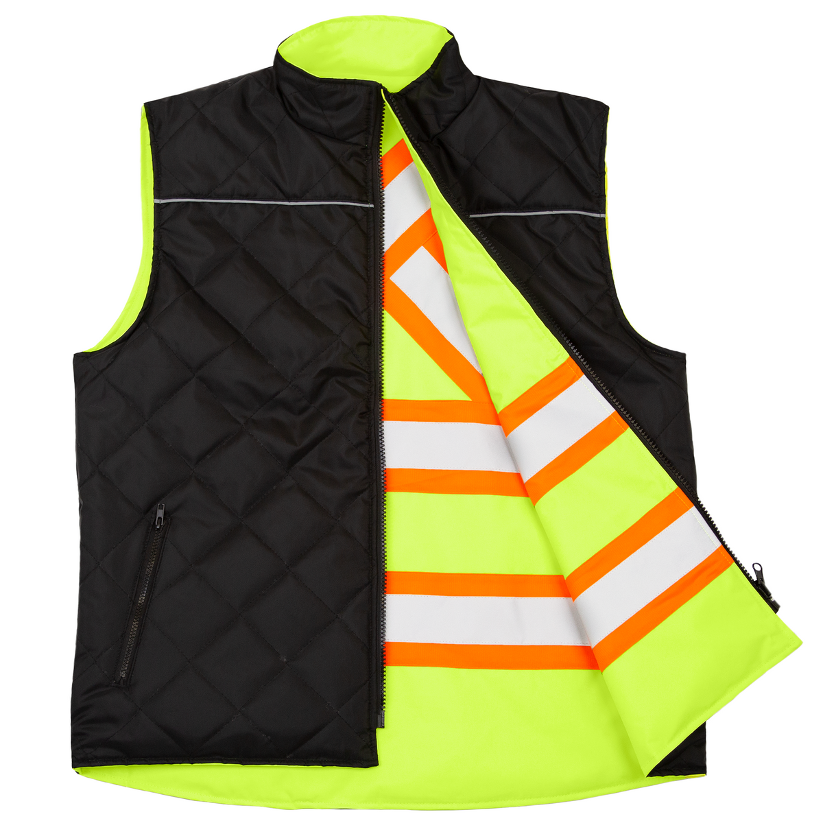 Jorestech Hi-Vis X-Back Reversible Insulated Safety Vest with Reflective Strips