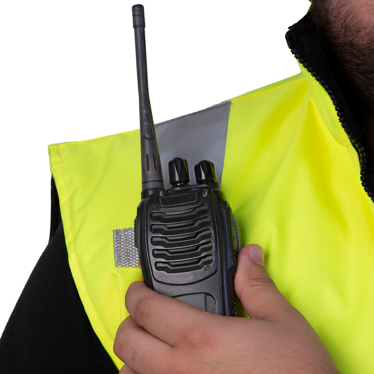Jorestech Hi-Vis Yellow/Black Reversible Insulated Safety Vest with Reflective Strips