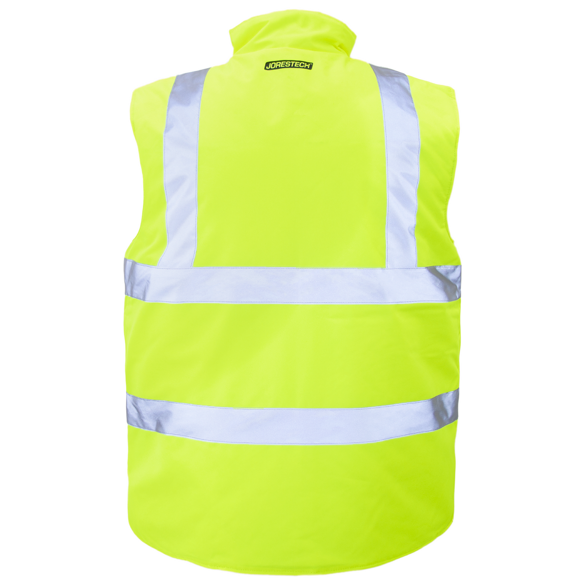 Jorestech Hi-Vis Yellow/Black Reversible Insulated Safety Vest with Reflective Strips