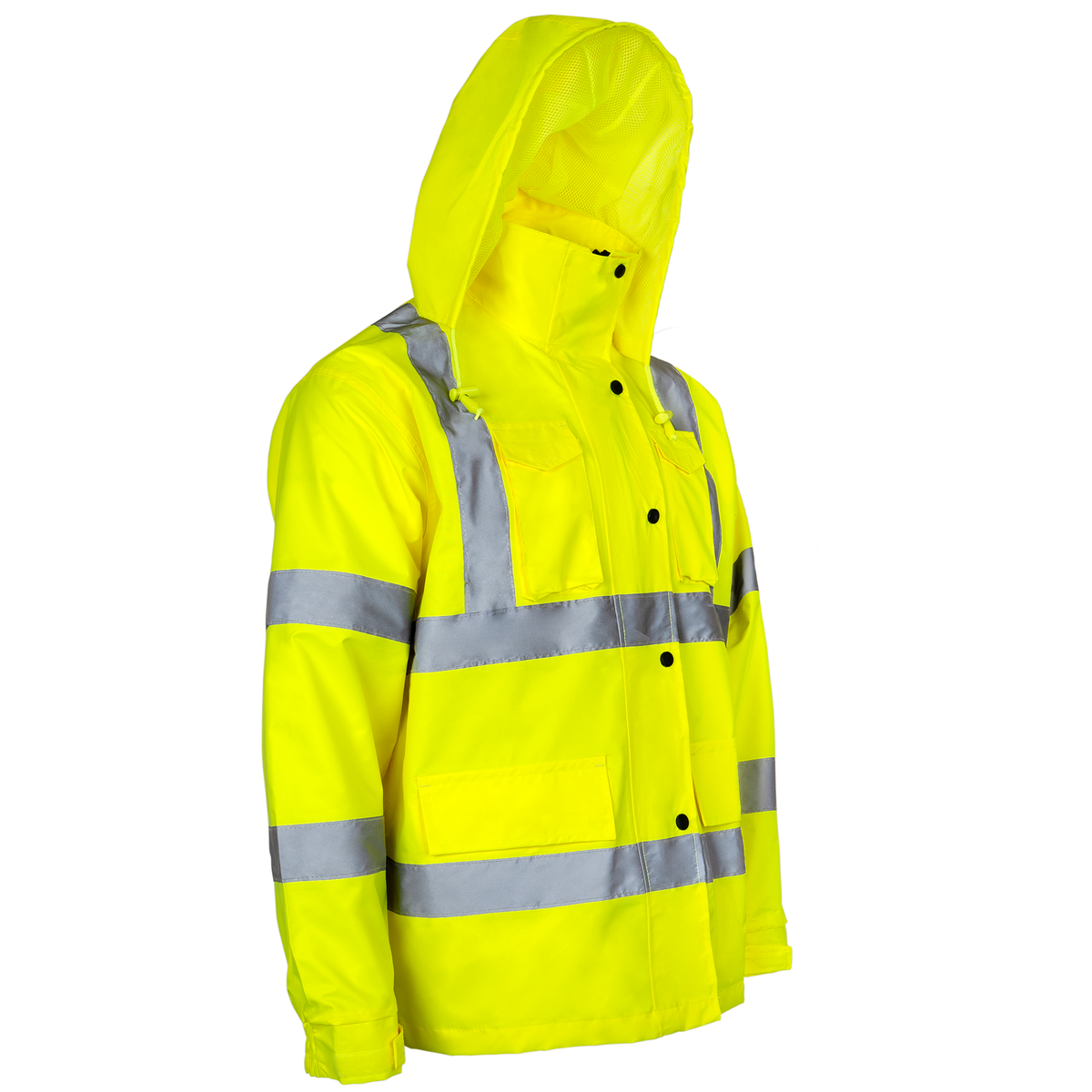 Jorestech Hi-Vis Yellow Rain Jacket with 2" Reflective Strips