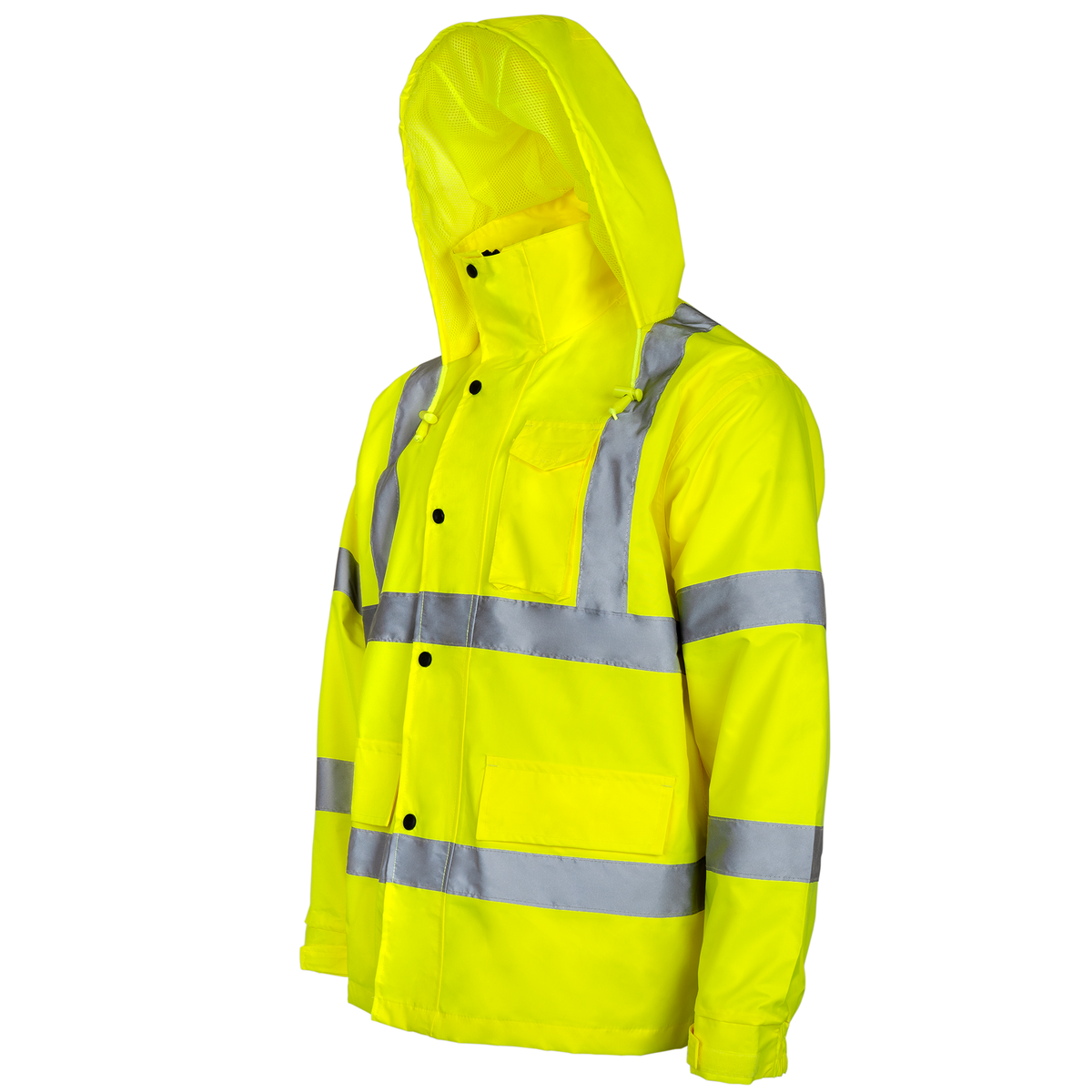 Jorestech Hi-Vis Yellow Rain Jacket with 2" Reflective Strips