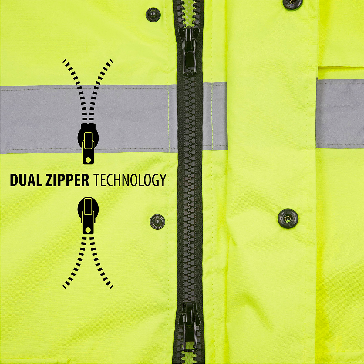 Jorestech Hi-Vis Yellow Rain Set - Pants & Jacket with 2" Reflective Strips
