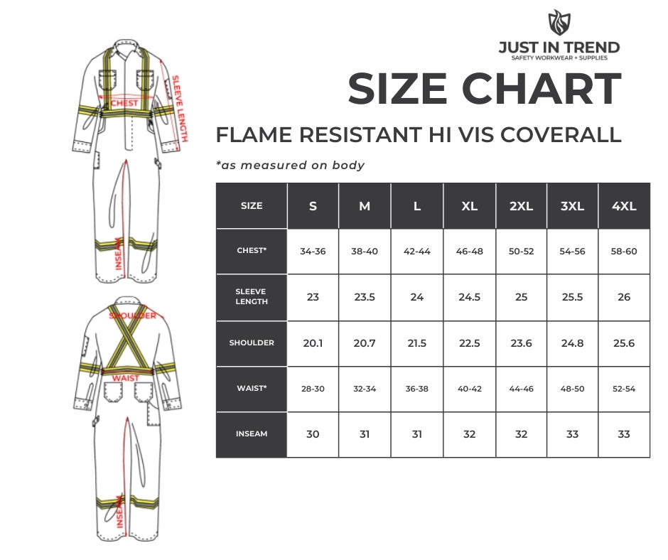 Just In Trend Flame-Resistant High-Visibility Coveralls
