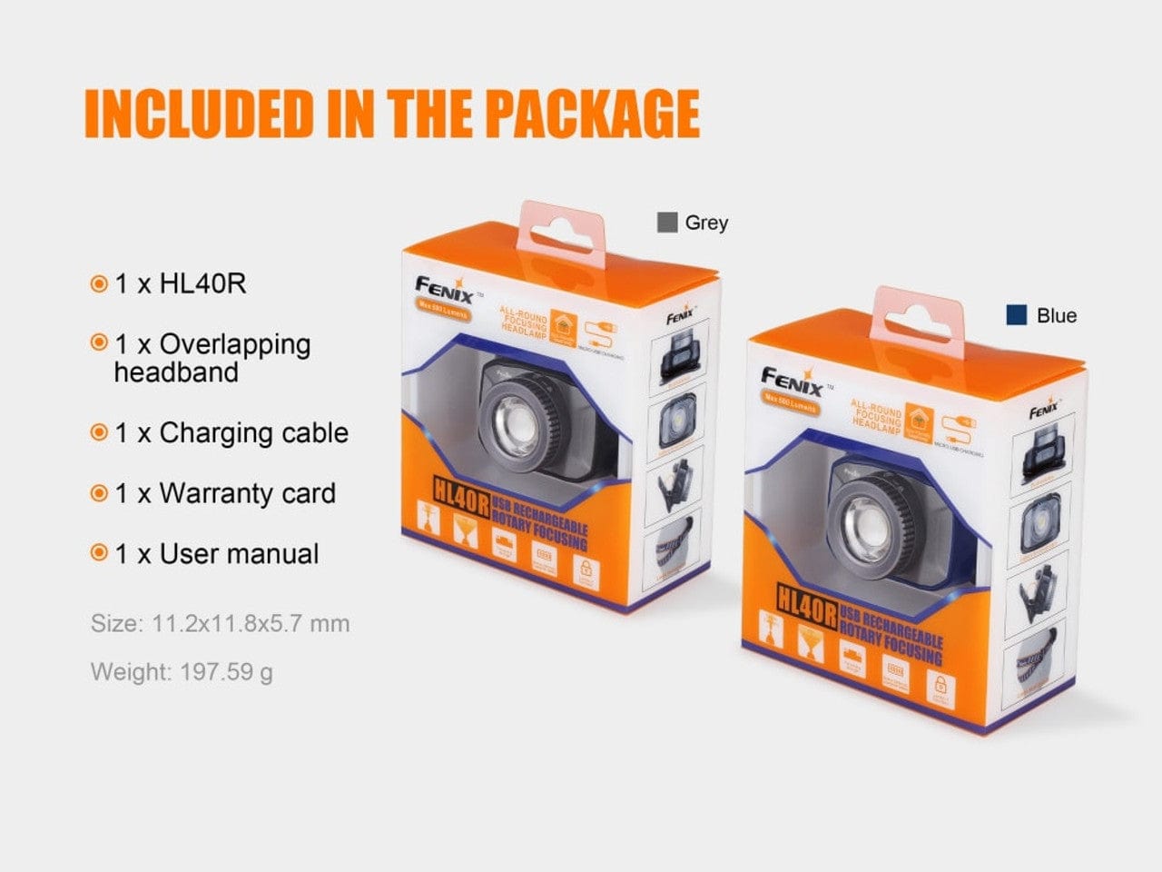 Fenix HL40R Focusable USB Rechargeable LED Headlamp--Safety Glasses USA-12