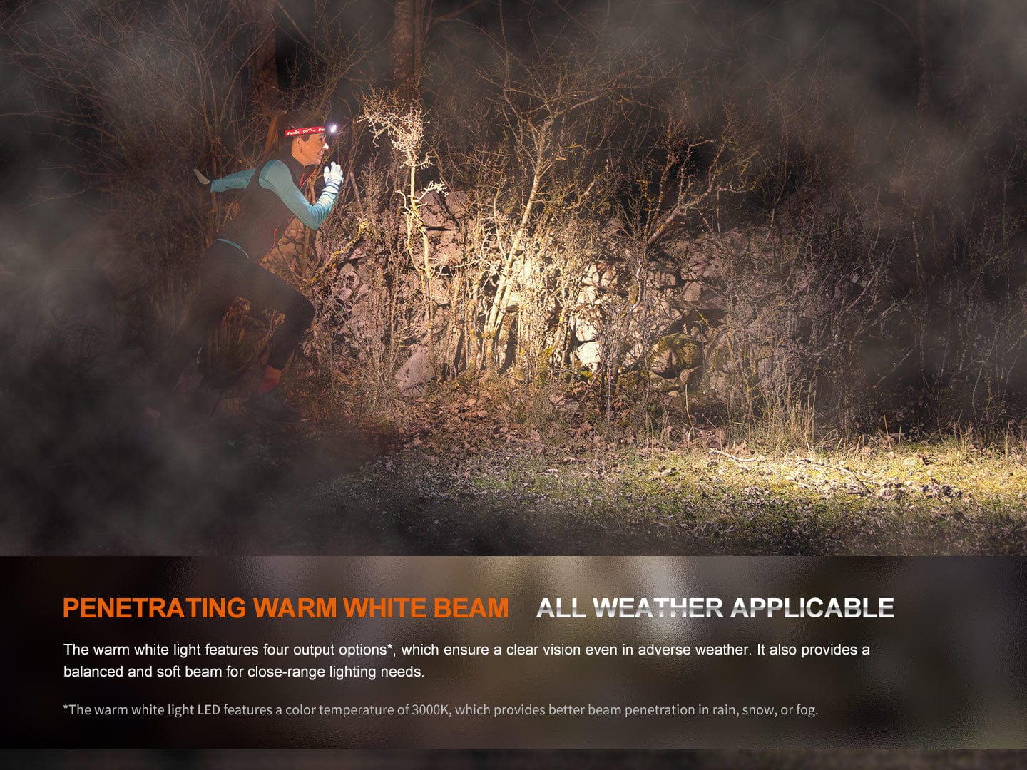 Fenix HM65R-T V2 Rechargeable Lightweight Trail Running Headlamp--Safety Glasses USA-11