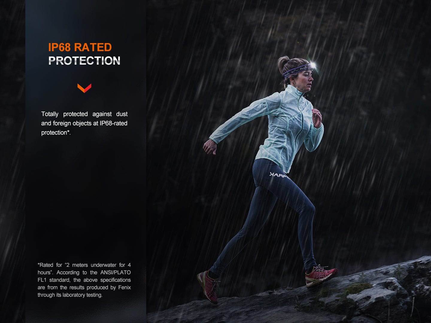 Fenix HM65R-T V2 Rechargeable Lightweight Trail Running Headlamp--Safety Glasses USA-5