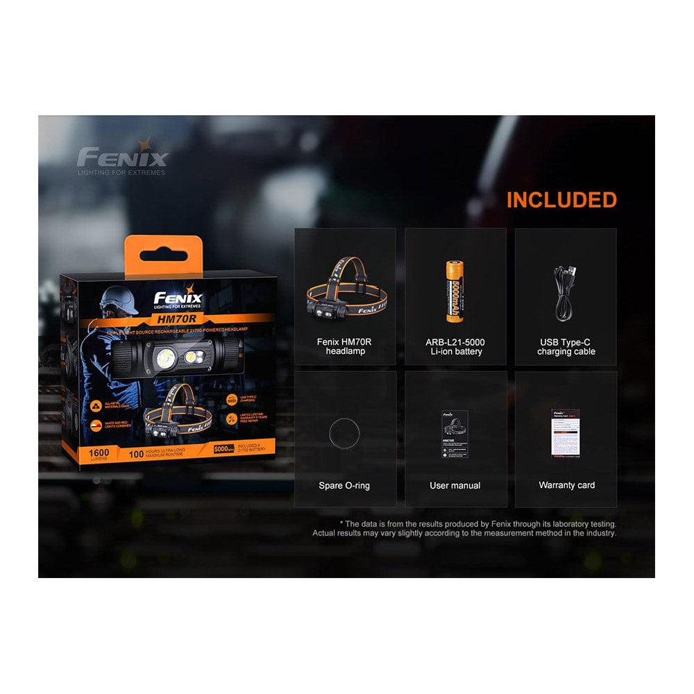 Fenix HM70R Rechargeable LED Headlamp - 1600 Lumens-sku-44862581637416-Safety Glasses USA-18