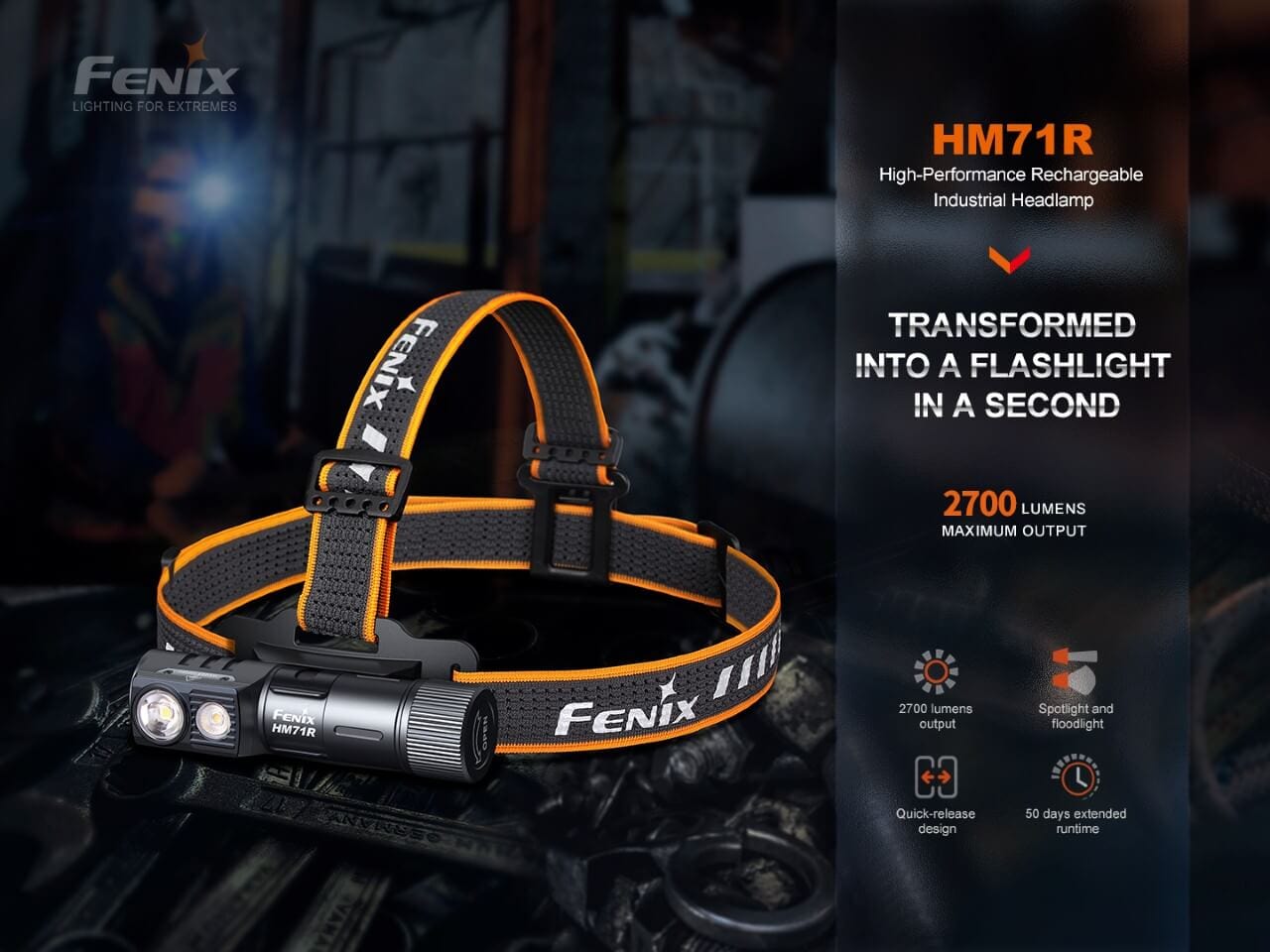 Fenix HM71R Rechargeable Industrial LED Headlamp-FX-HM71R-Safety Glasses USA-4