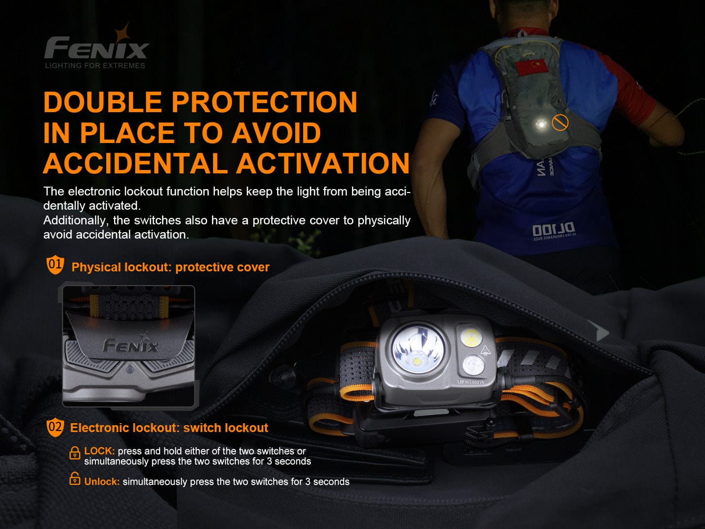 Fenix HP16R Rechargeable Headlamp - 1250 Lumens-sku-44862572921128-Safety Glasses USA-8