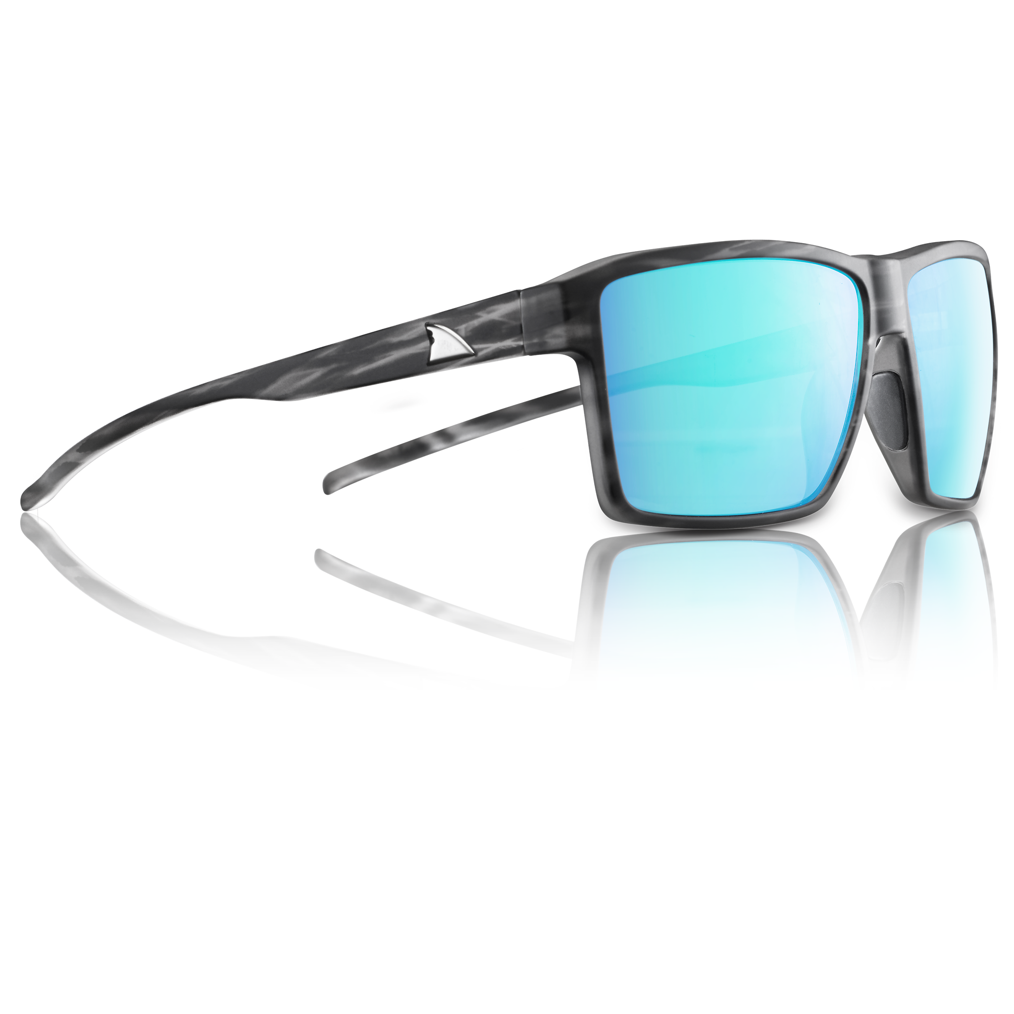 RedFin Hatteras Polarized Fishing Sunglasses-1714-Matte Black Ice-Gulf Blue-Safety Glasses USA-31