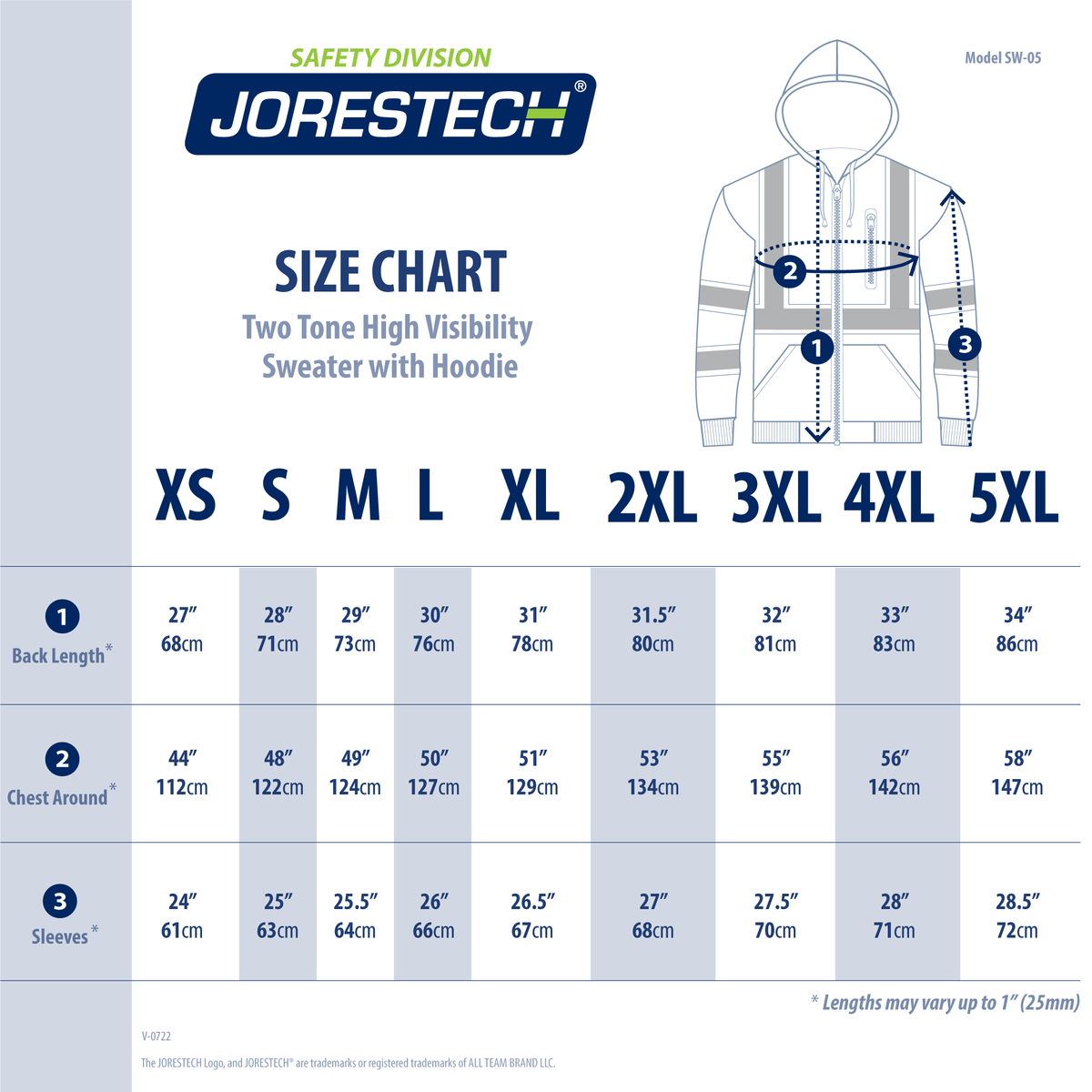 Jorestech Hi-Vis Two-Tone Yellow/Black Safety Hooded Sweatshirt with Reflective Stripes