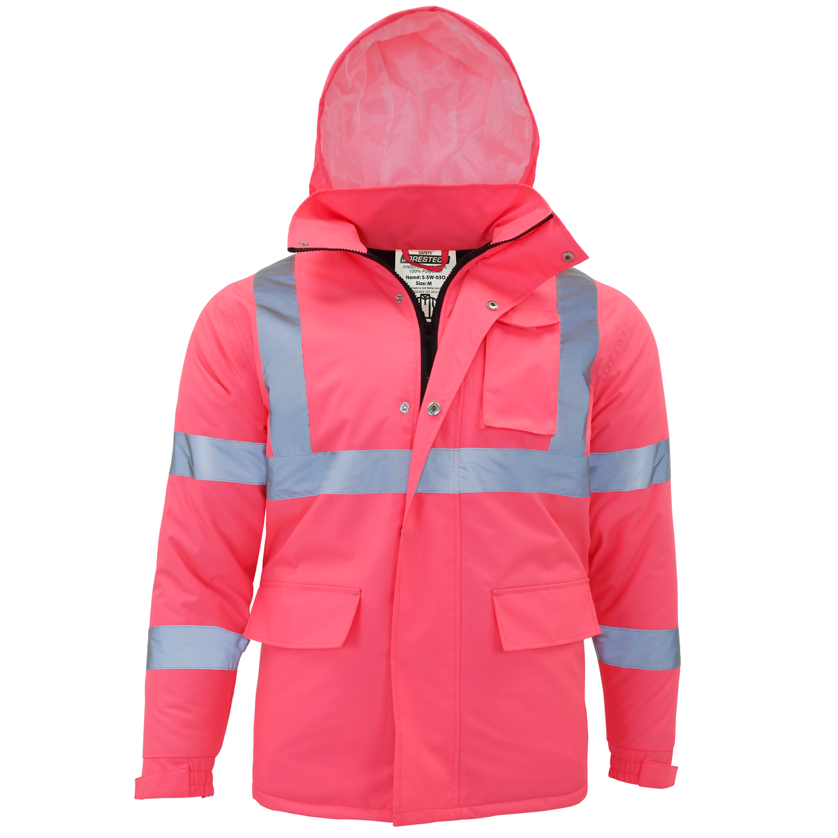 Jorestech Women's Hi-Vis Pink Safety Jacket with Reflective Stripes
