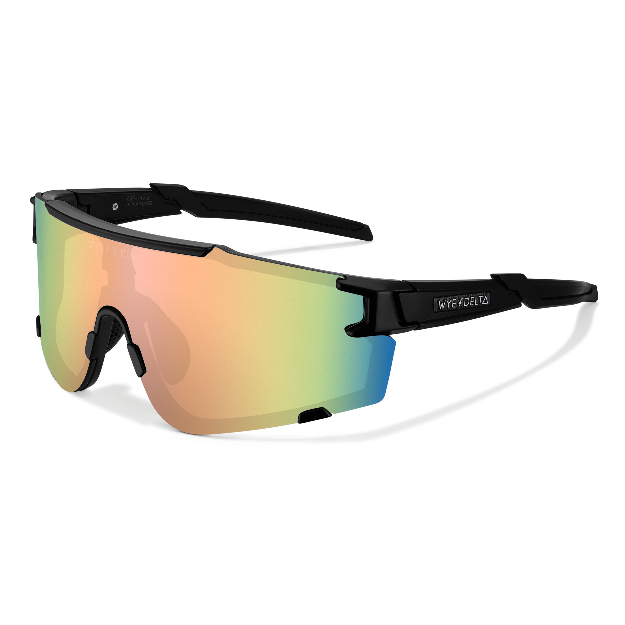 Wye Delta Z87+ HiViz 2.0 Rose Gold Polarized Safety Glasses