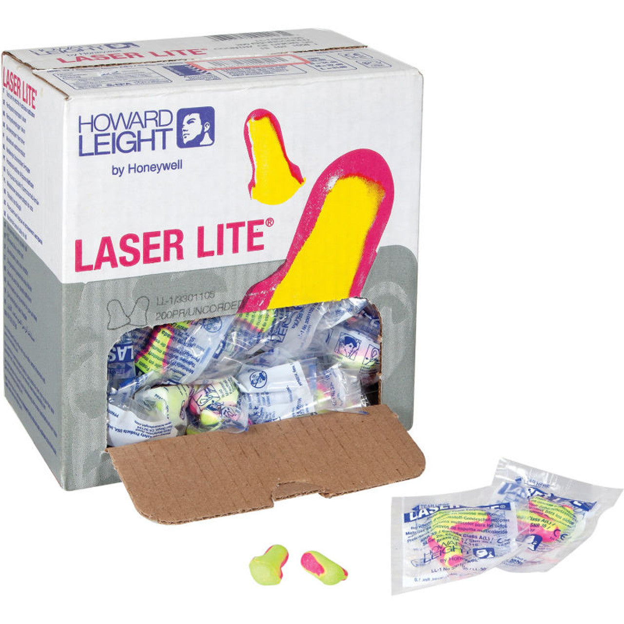 Howard Leight LL-1 Laser Lite Uncorded Earplugs Box 200 Pairs