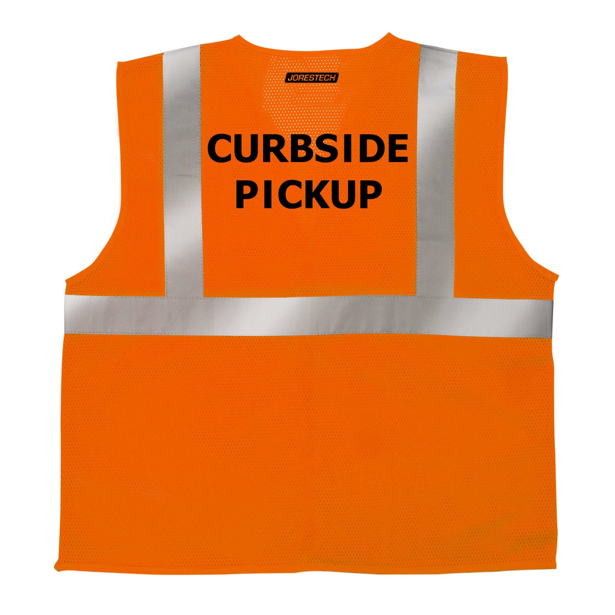 Jorestech Printed Hi-Vis Mesh Safety Vest with 2” Reflective Strips and Pocket - Orange