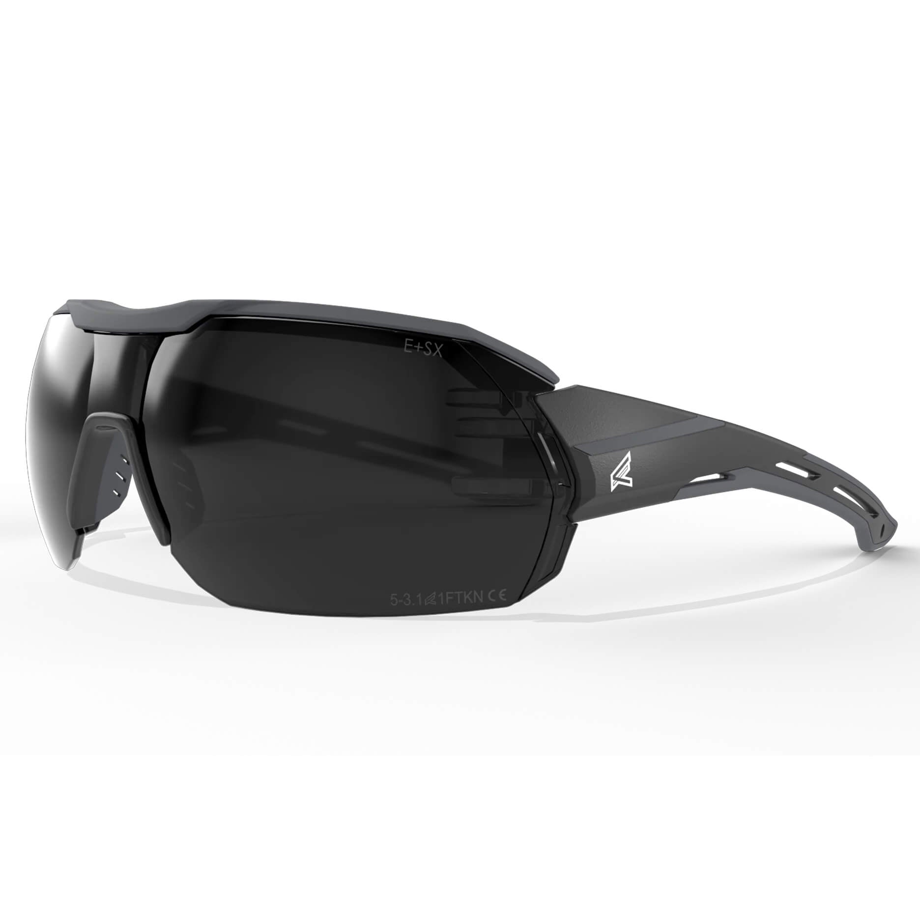 Edge Kabru Safety Glasses with Vapor Shield Anti-Fog Lenses-KB126VS-Black Frame - Smoke Vapor Shield Lens-Safety Glasses USA-2