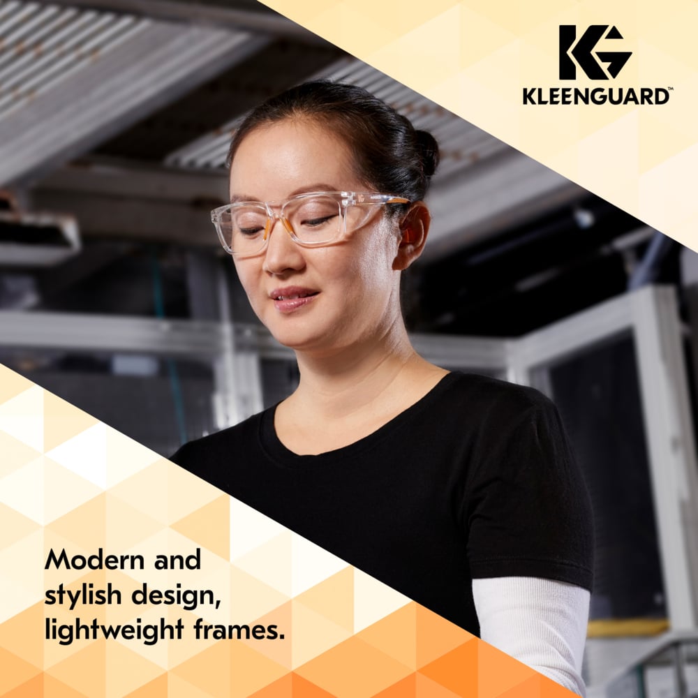 KleenGuard Maverick Safety Glasses with Clear Frame and Clear Anti-Fog Lens-49301-Safety Glasses USA-2