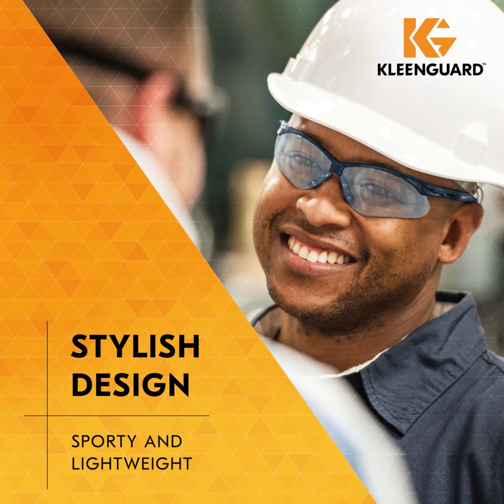 KleenGuard Nemesis Safety Glasses with Blue Frame and Light Blue Lens-19639-Safety Glasses USA-2