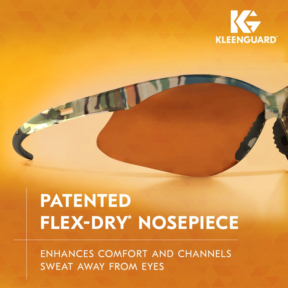 KleenGuard Nemesis Safety Glasses with Camo Frame and Bronze Lens-19644-Safety Glasses USA-5