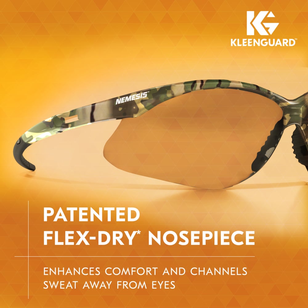 KleenGuard Nemesis Safety Glasses with Camo Frame and Clear Anti-Fog Lens-22608-Safety Glasses USA-5