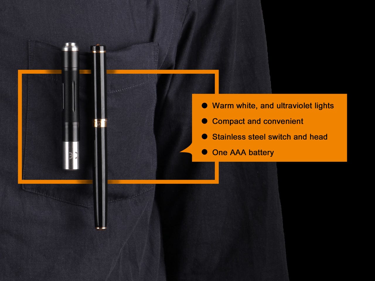 Fenix LD02 V2.0 EDC LED Penlight with UV Lighting - 70 Lumens-FX-LD02V2.0-Safety Glasses USA-6