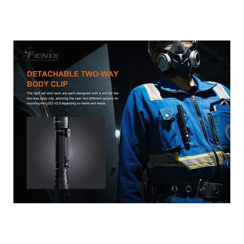 Fenix LD22 V2 Compact LED Flashlight - 800 Lumens-sku-44858651050280-Safety Glasses USA-2