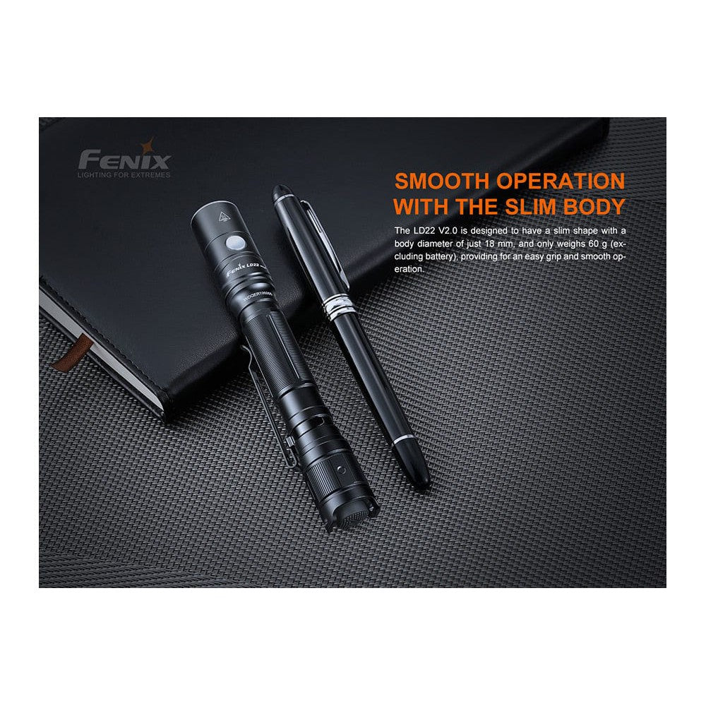 Fenix LD22 V2 Compact LED Flashlight - 800 Lumens-sku-44858651050280-Safety Glasses USA-6