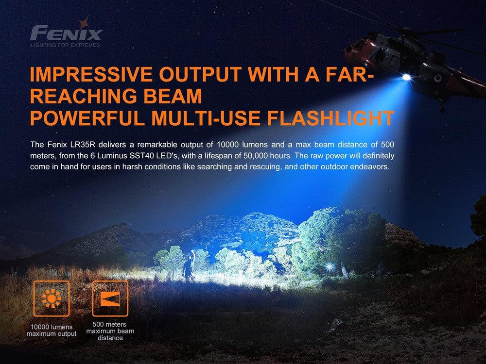 Fenix LR35R Rechargeable LED Flashlight - 10,000 Lumens-sku-44858591609128-Safety Glasses USA-4