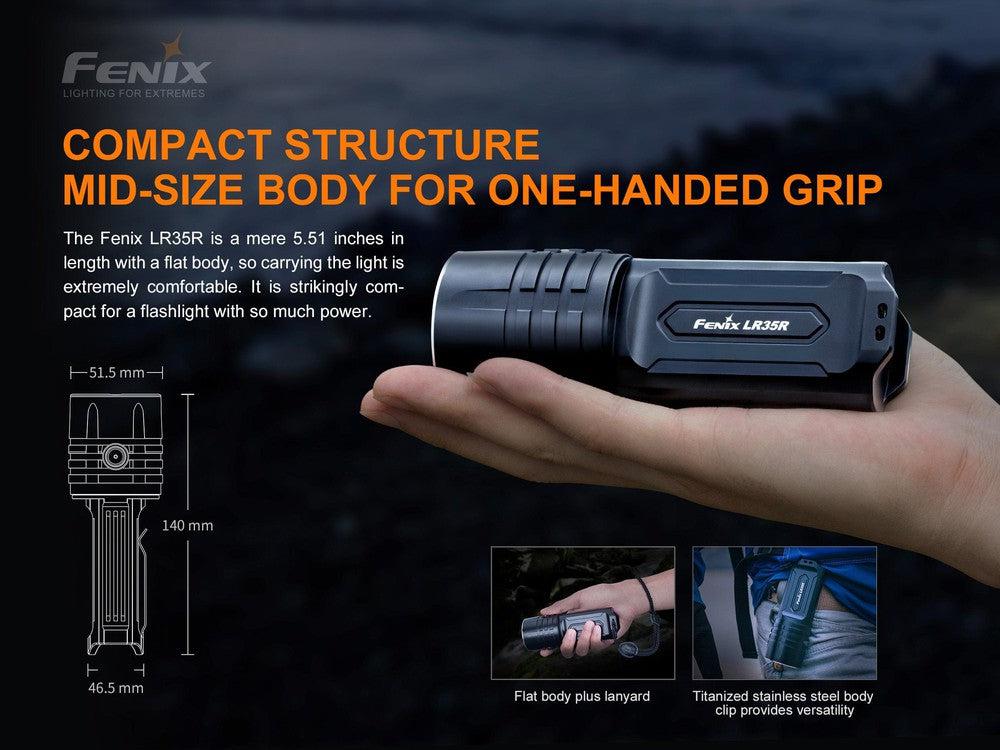 Fenix LR35R Rechargeable LED Flashlight - 10,000 Lumens-sku-44858591609128-Safety Glasses USA-2