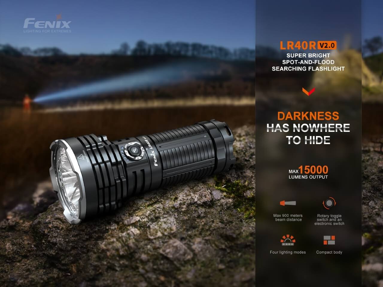 Fenix LR40R V2.0 Rechargeable LED Searchlight-sku-45248002294056-Safety Glasses USA-3