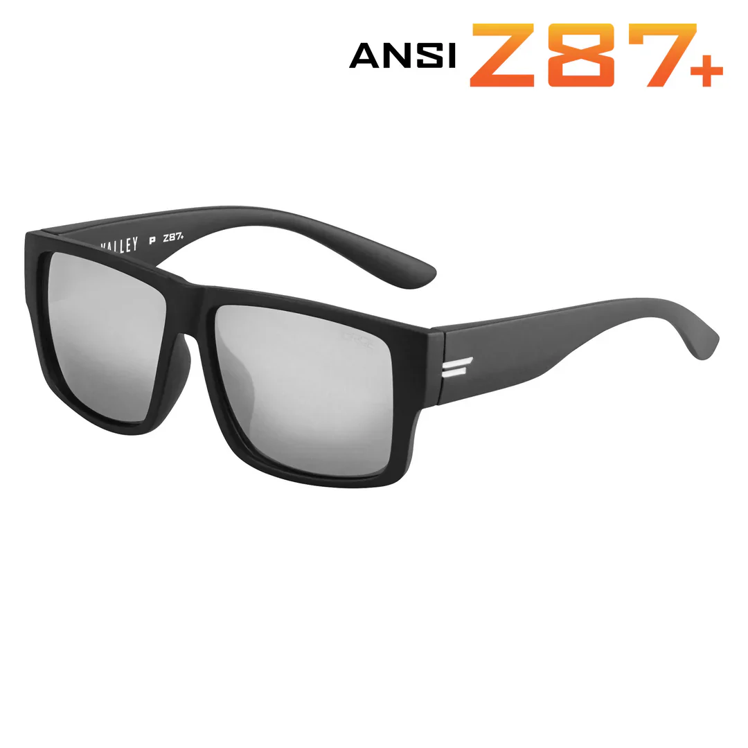 TOROE VALLEY ANSI Z87+ Silver Polarized Safety Glasses