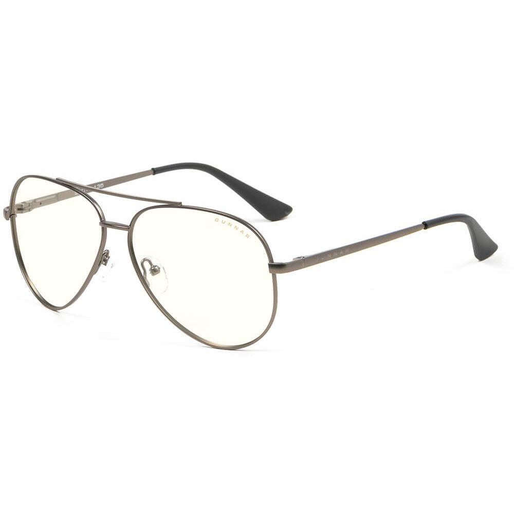 Gunnar Maverick Blue Light Computer Glasses-Gunmetal Frame Clear Lens-MAV-05009-Safety Glasses USA-2