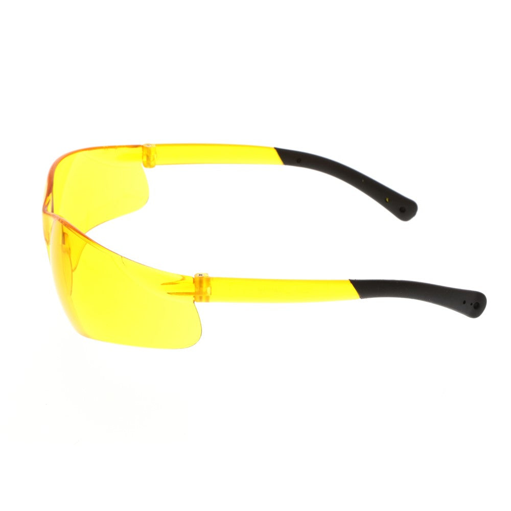 MCR Safety BearKat BK1 BK114 Safety Glasses with Amber Lenses Left Temple View