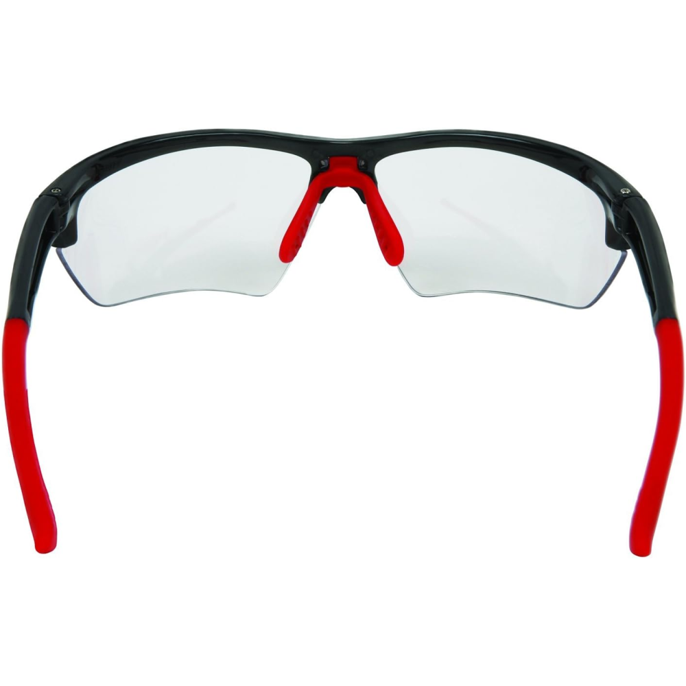 MCR Safety Dominator DM3 Safety Glasses Gunmetal Frame with Clear Lenses Nose Bridge