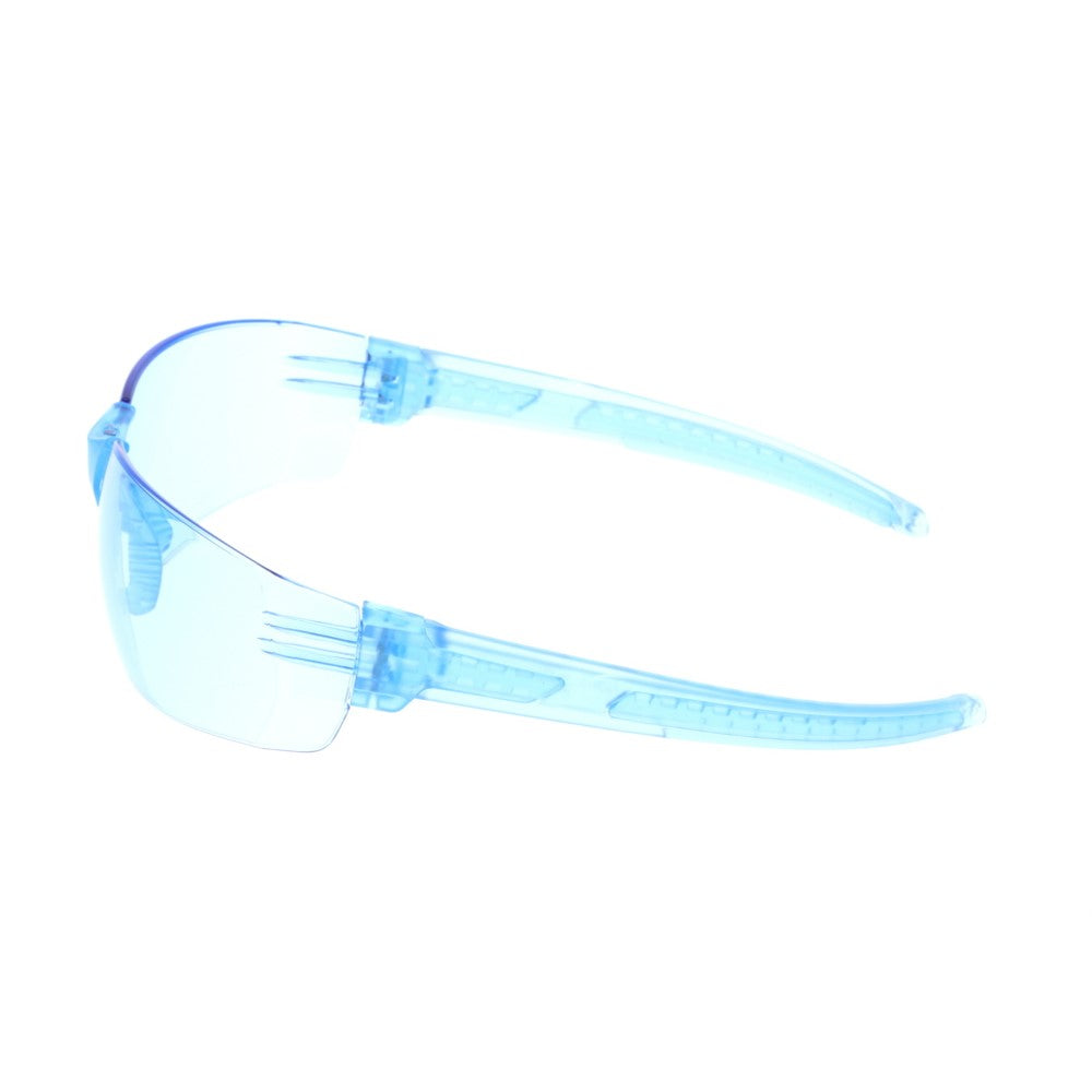 MCR Safety Hulk HK2 HK213PF Safety Glasses with Light Blue Anti-Fog Lenses Left Temple